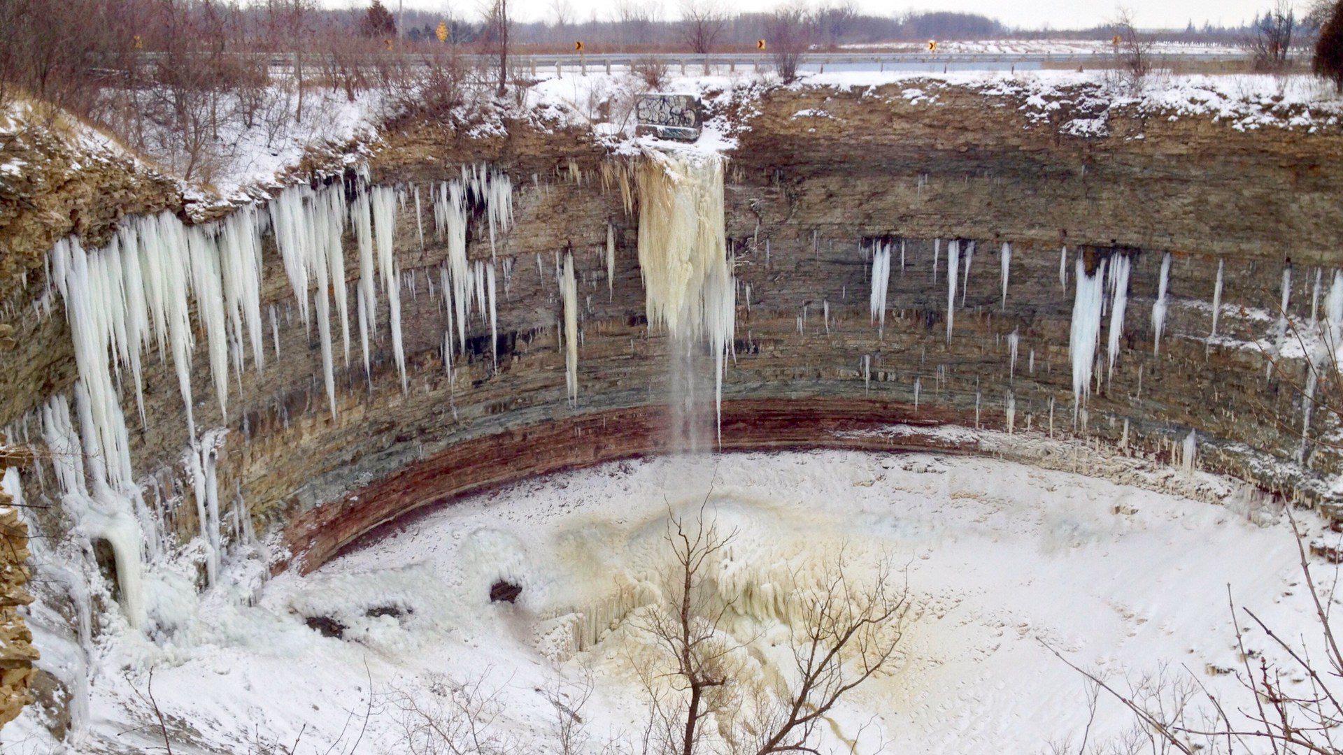 Devils Punchbowl in the winter Hamilton