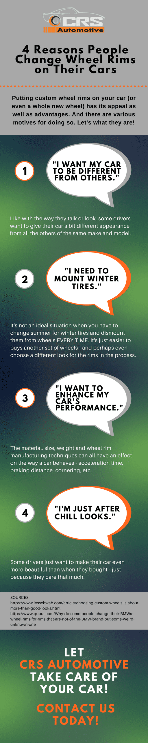 4 Reasons People Change Wheel Rims on Their Cars Infographic