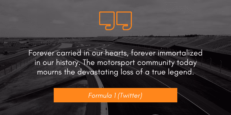 Formula 1 (Twitter) niki lauda dies