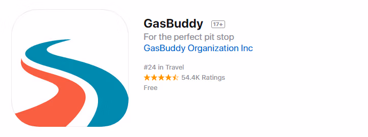 gasbuddy itunes app screenshot