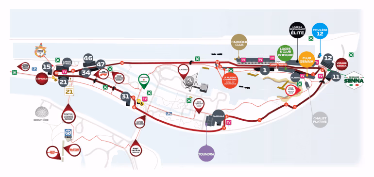 site map f1 canadian grand prix
